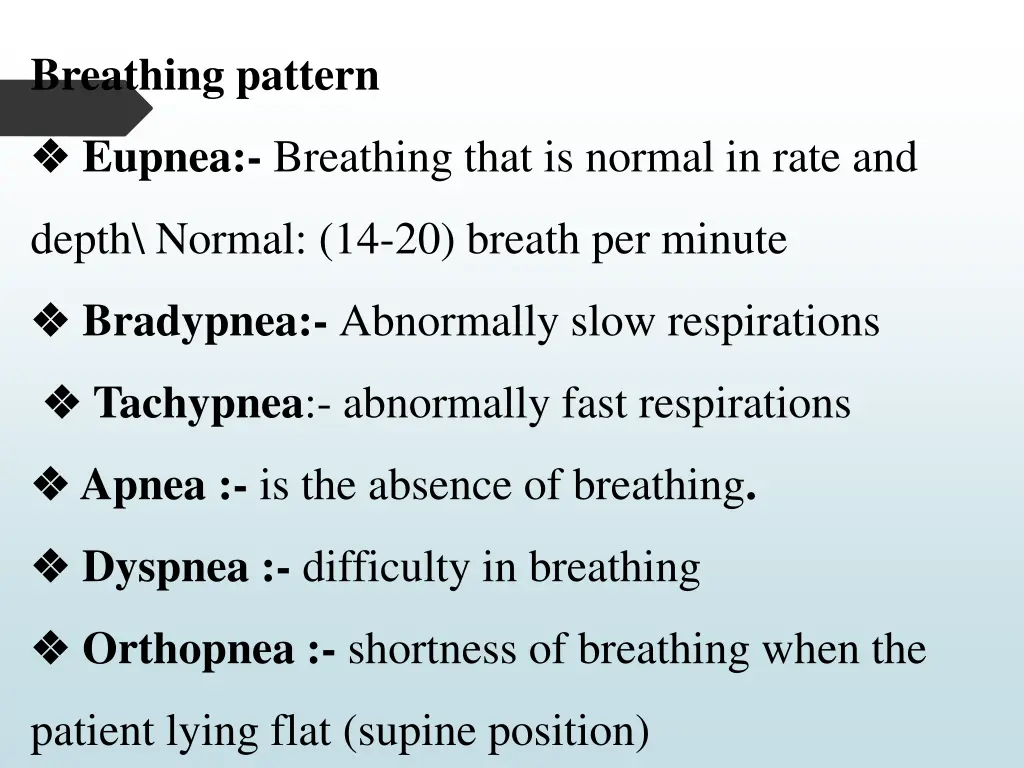 breathing pattern eupnea breathing that is normal