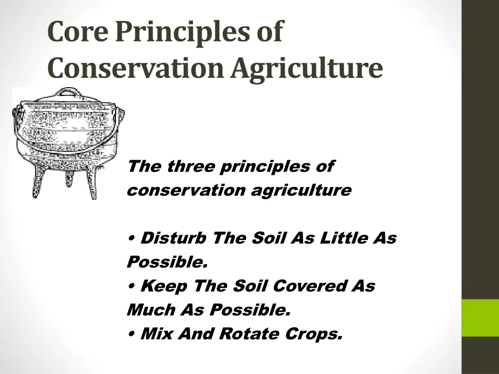 core principles of conservation agriculture