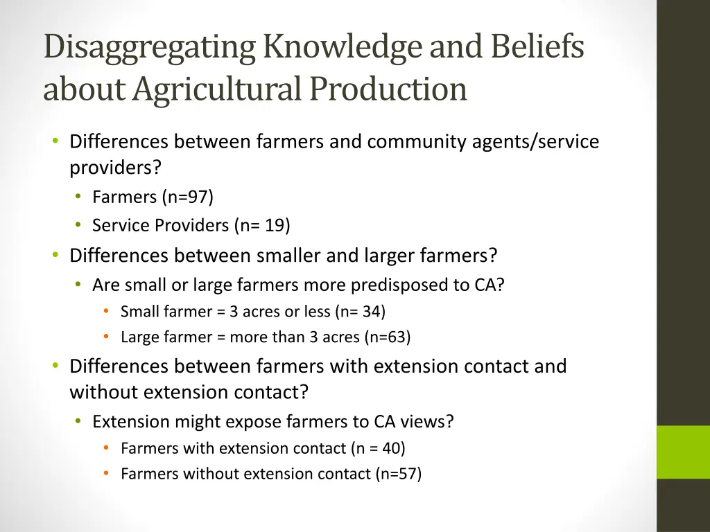 disaggregating knowledge and beliefs about