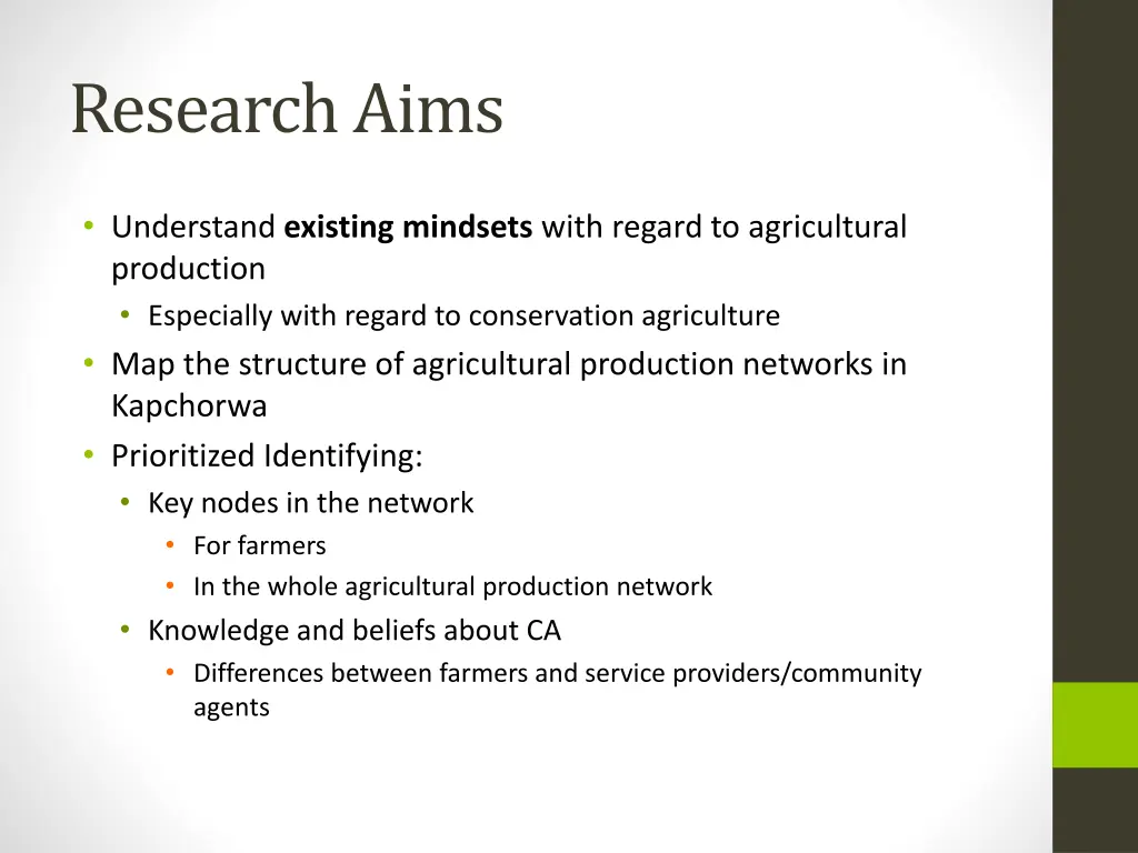 research aims