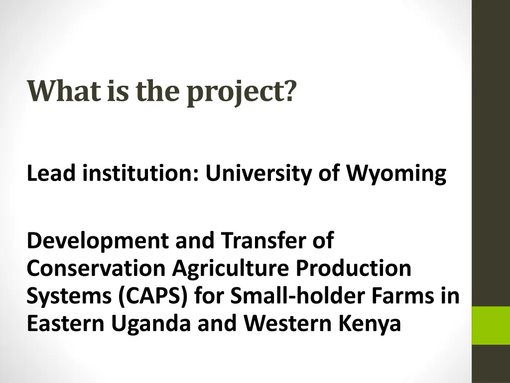 what is the project