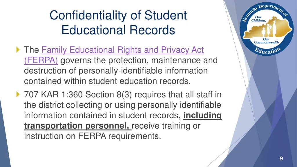 confidentiality of student educational records