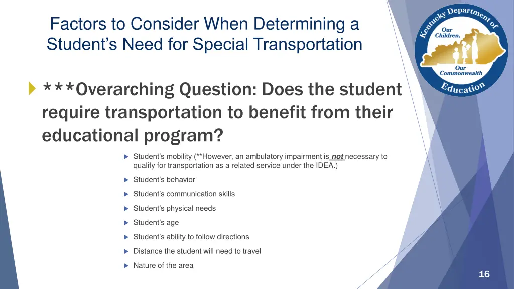 factors to consider when determining a student