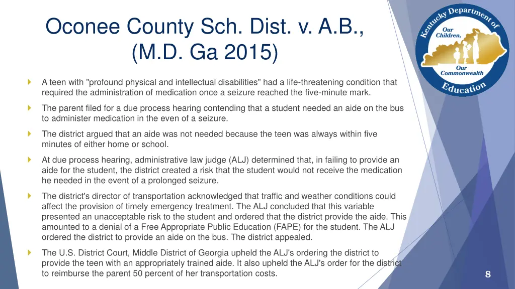 oconee county sch dist v a b m d ga 2015