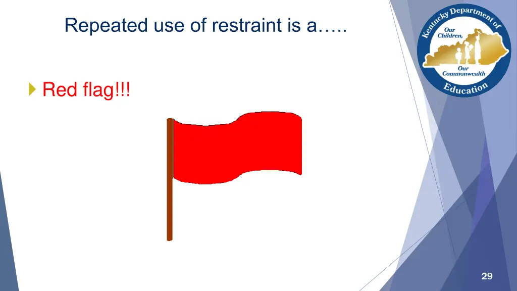 repeated use of restraint is a