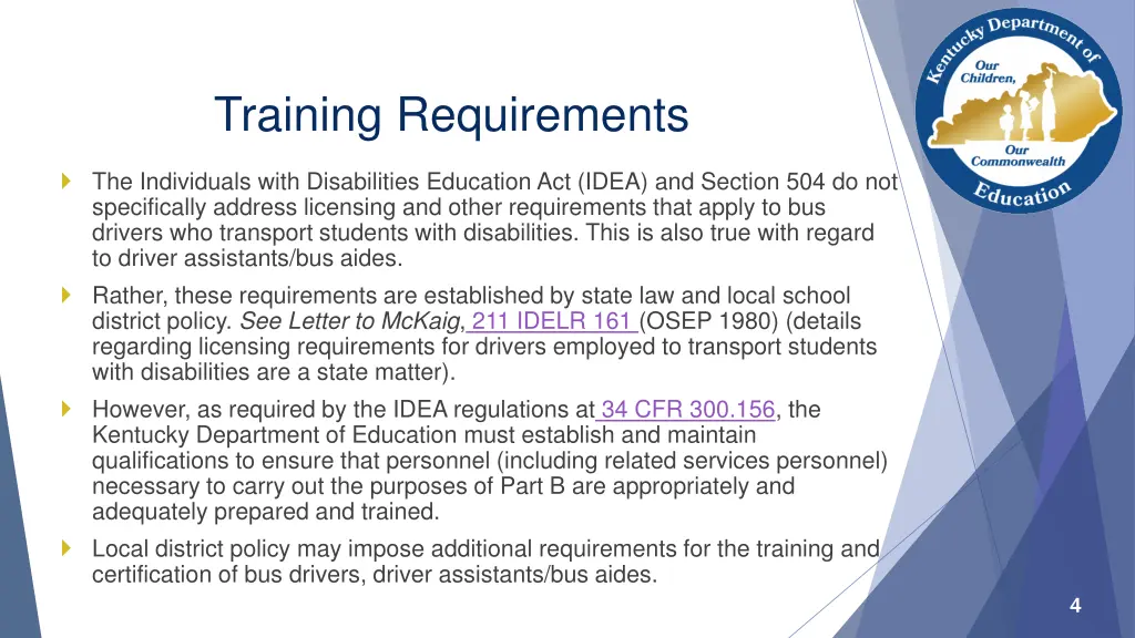 training requirements