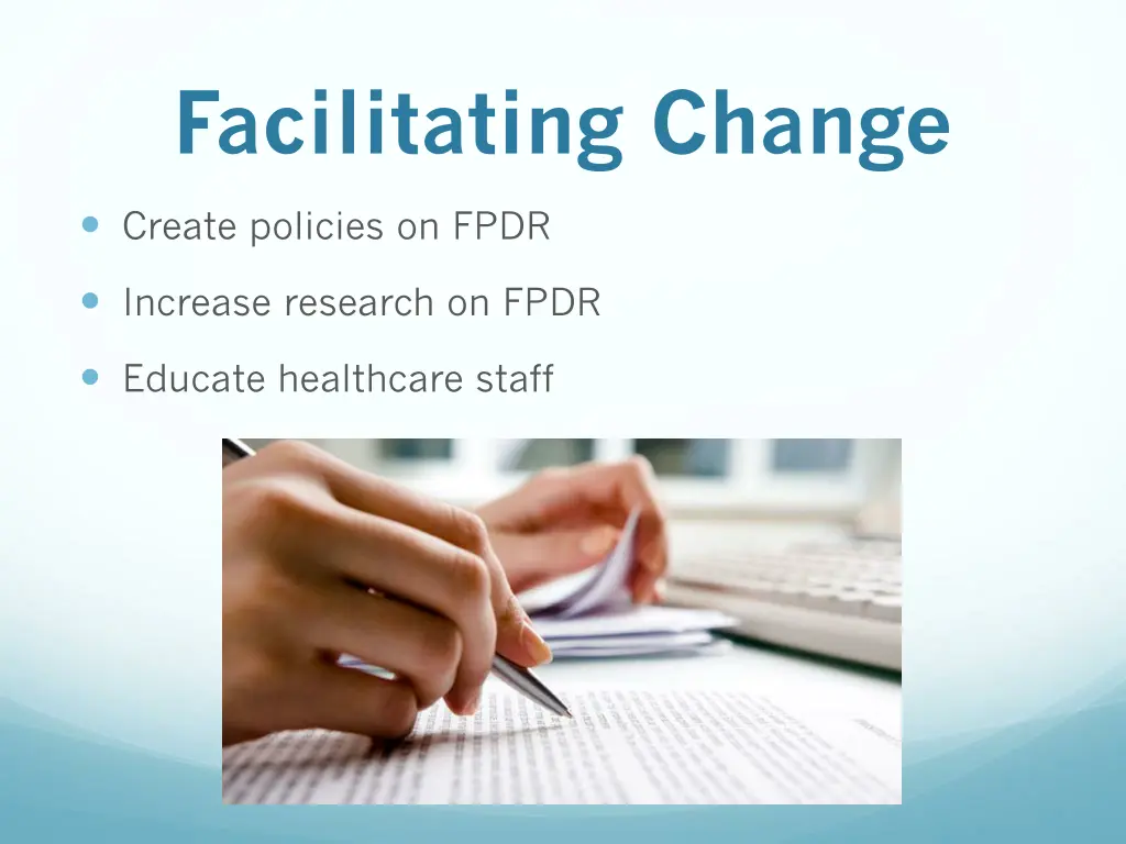 facilitating change