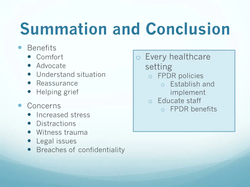 summation and conclusion