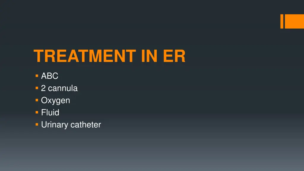 treatment in er
