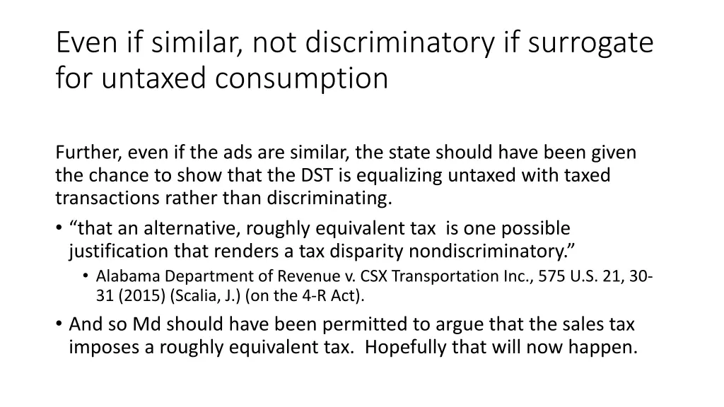 even if similar not discriminatory if surrogate