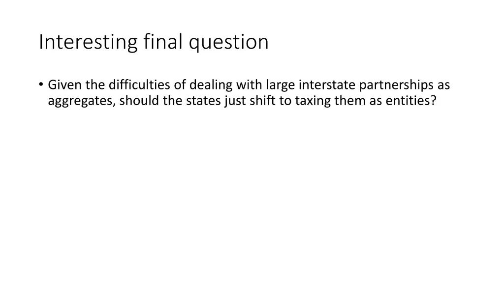 interesting final question