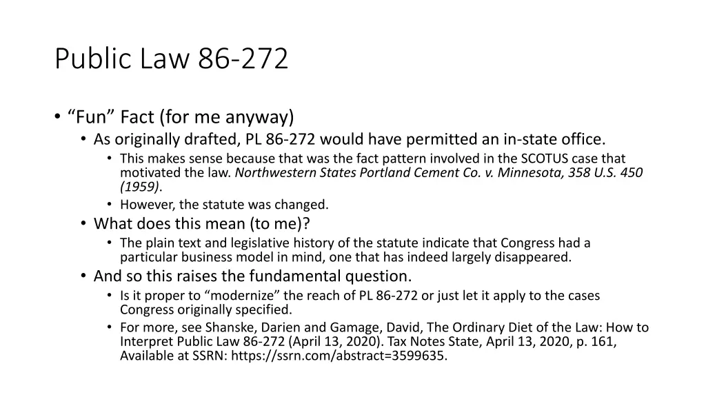 public law 86 272 1