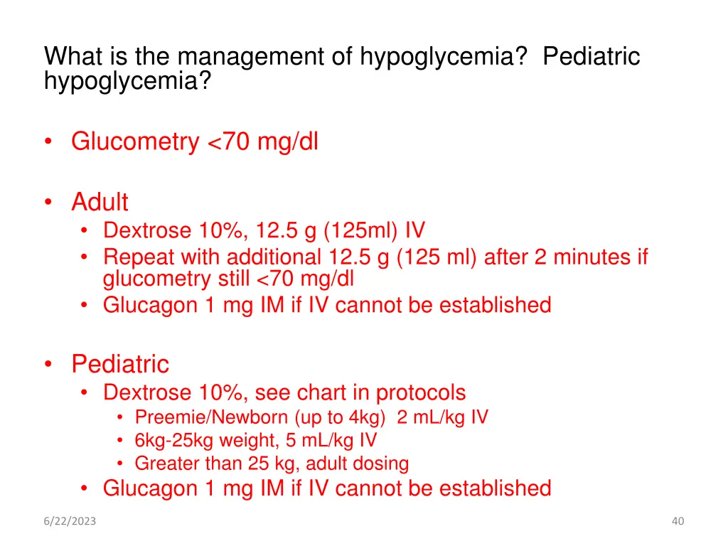 what is the management of hypoglycemia pediatric