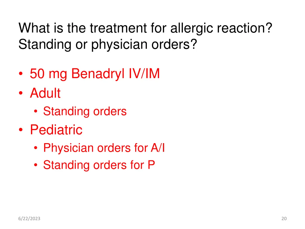 what is the treatment for allergic reaction