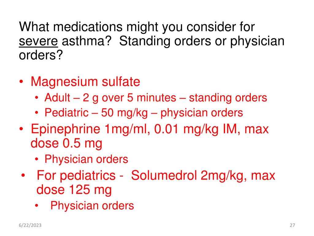 what medications might you consider for severe