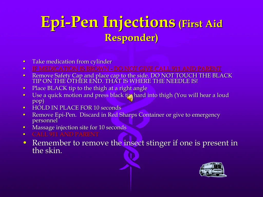 epi pen injections first aid responder