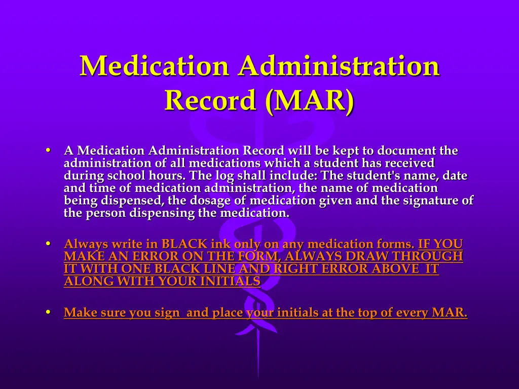 medication administration record mar