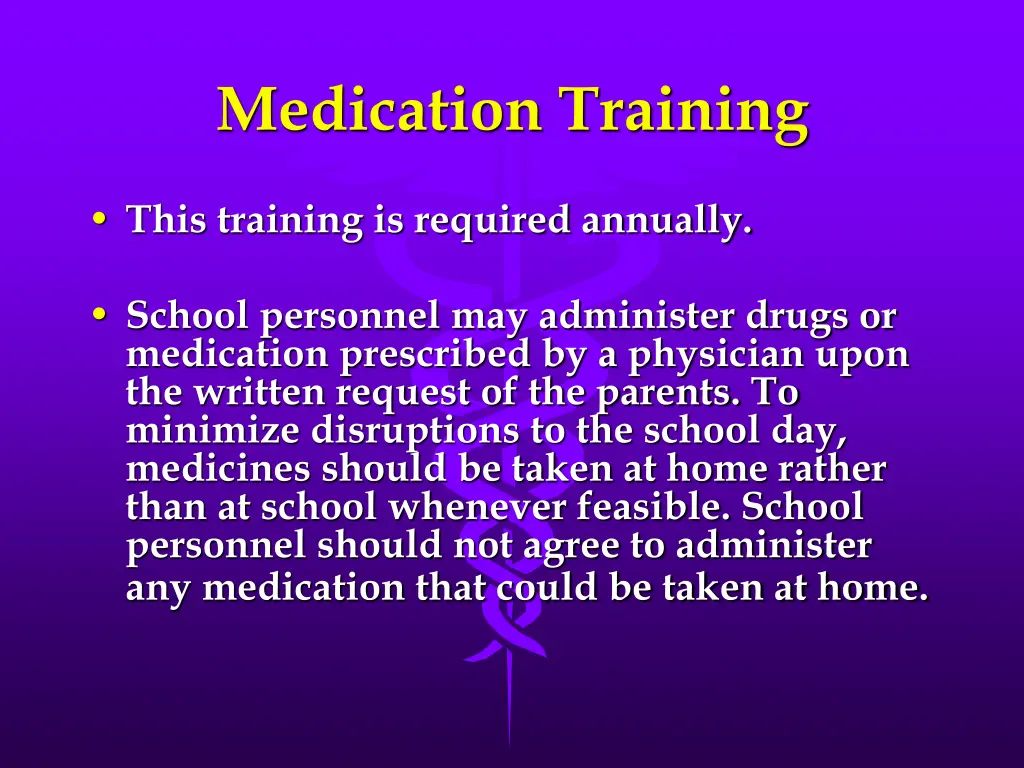 medication training