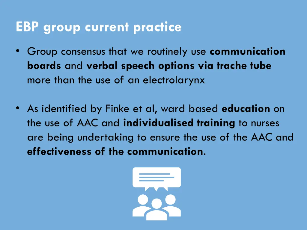 ebp group current practice
