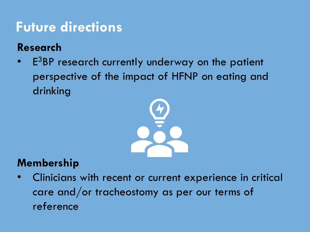 future directions research e 3 bp research