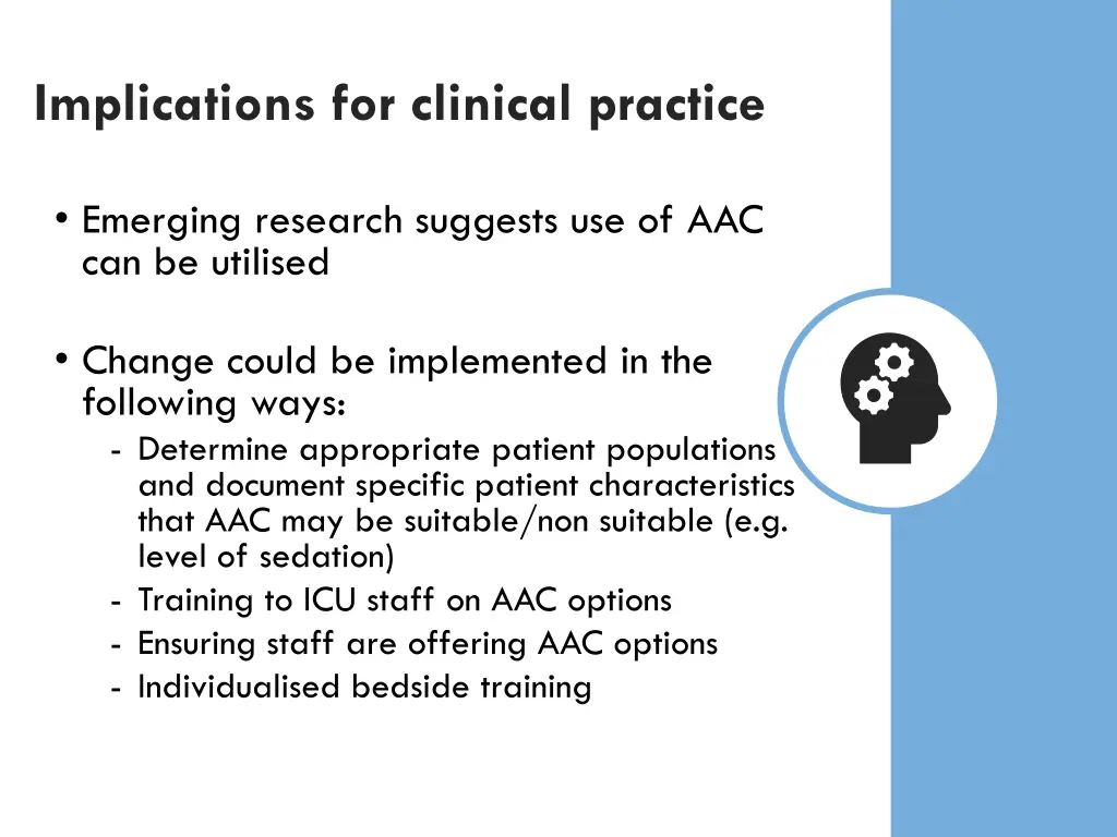implications for clinical practice