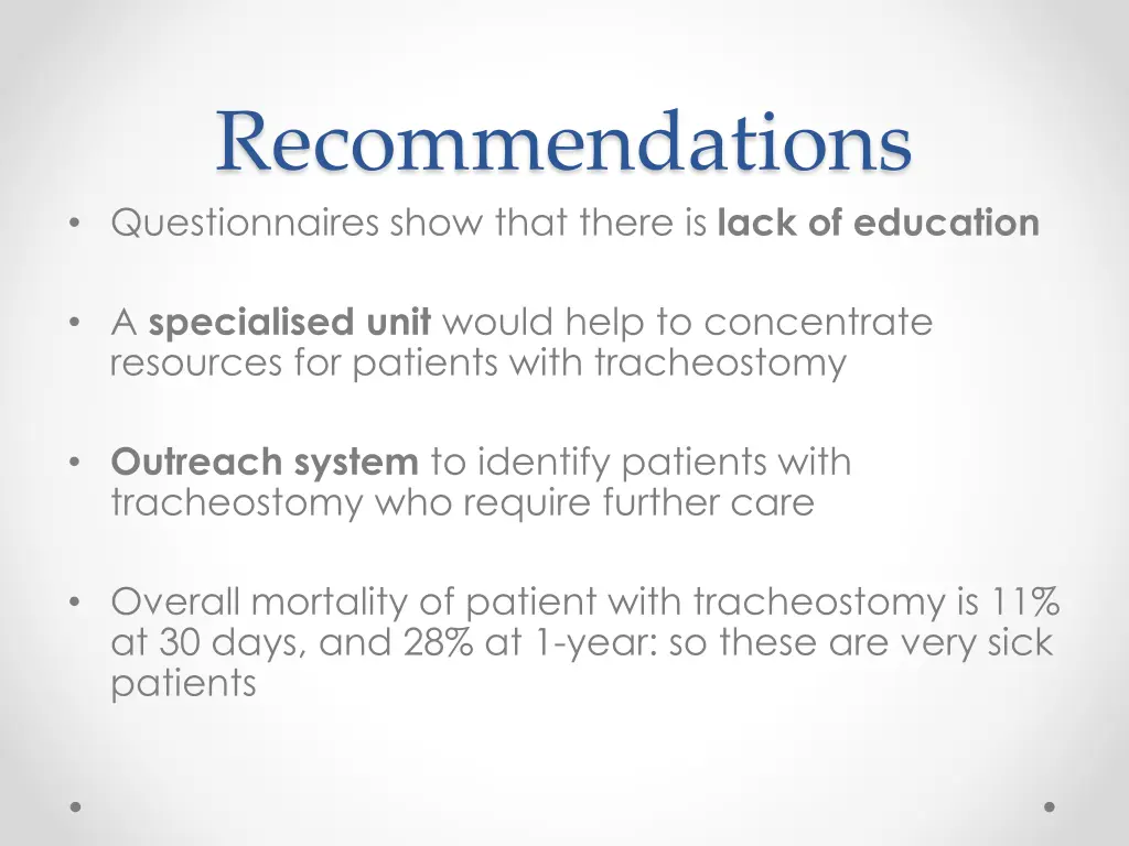 recommendations questionnaires show that there