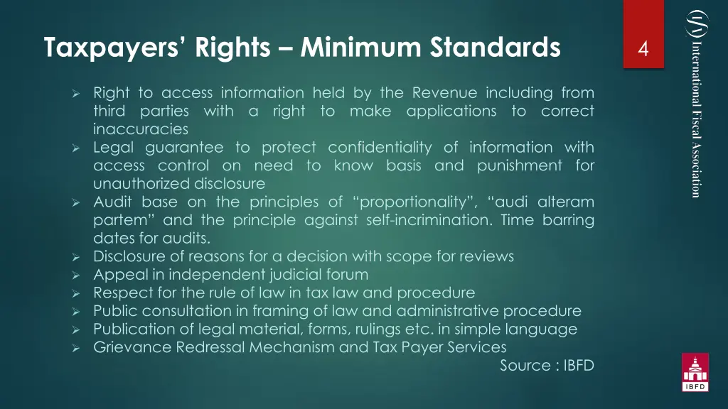 taxpayers rights minimum standards