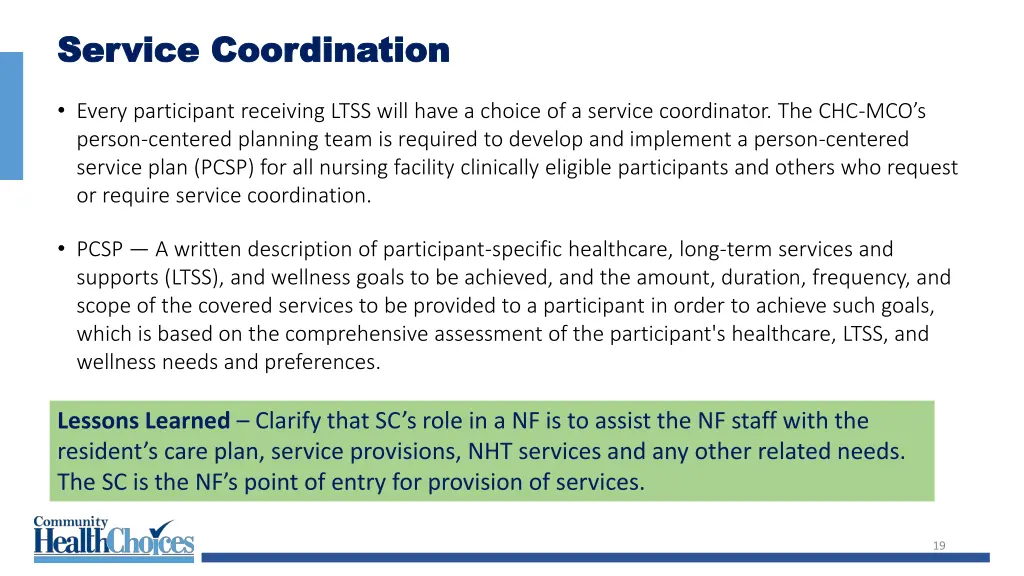 service coordination service coordination