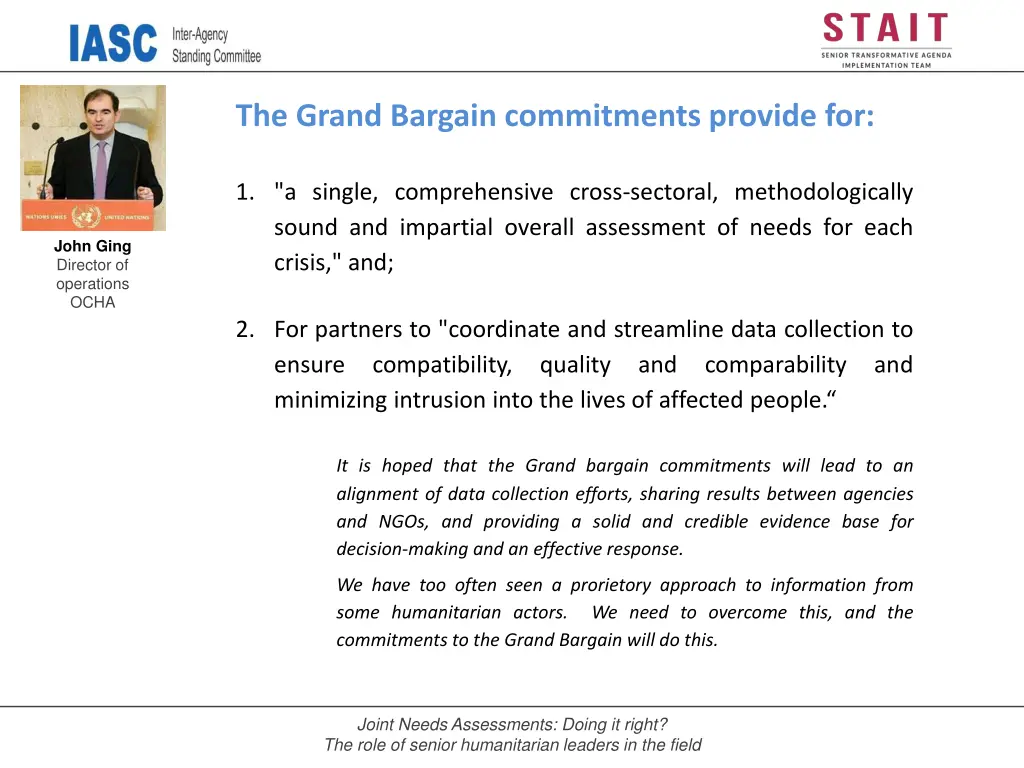 the grand bargain commitments provide for