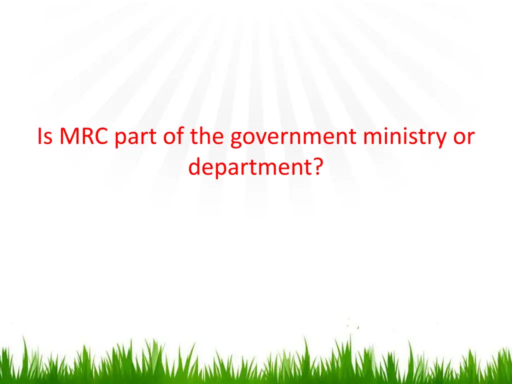 is mrc part of the government ministry