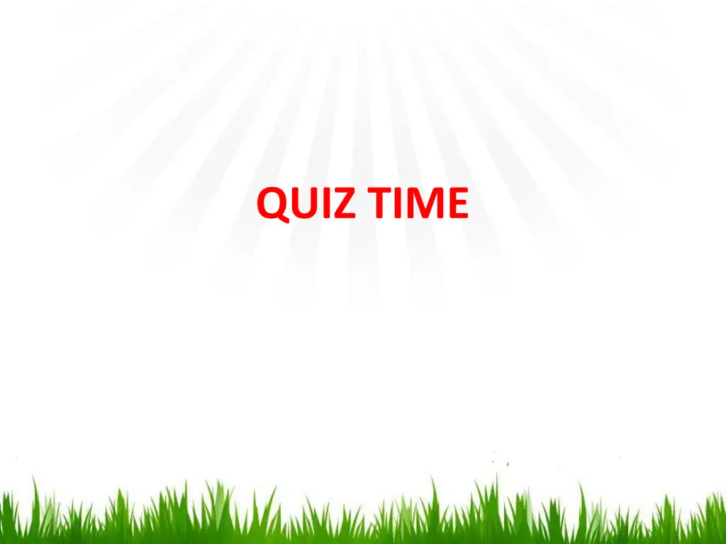 quiz time