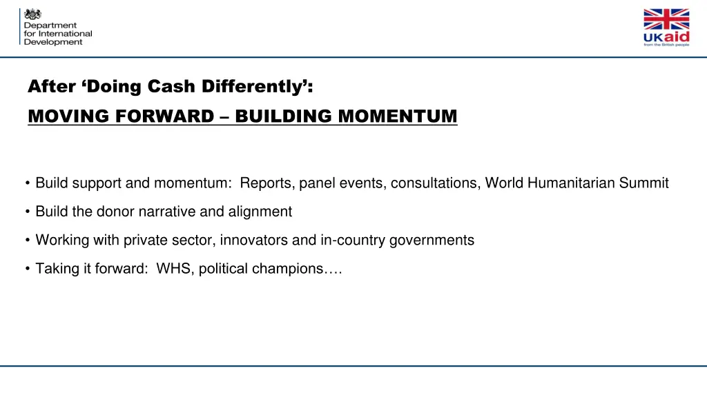 after doing cash differently moving forward