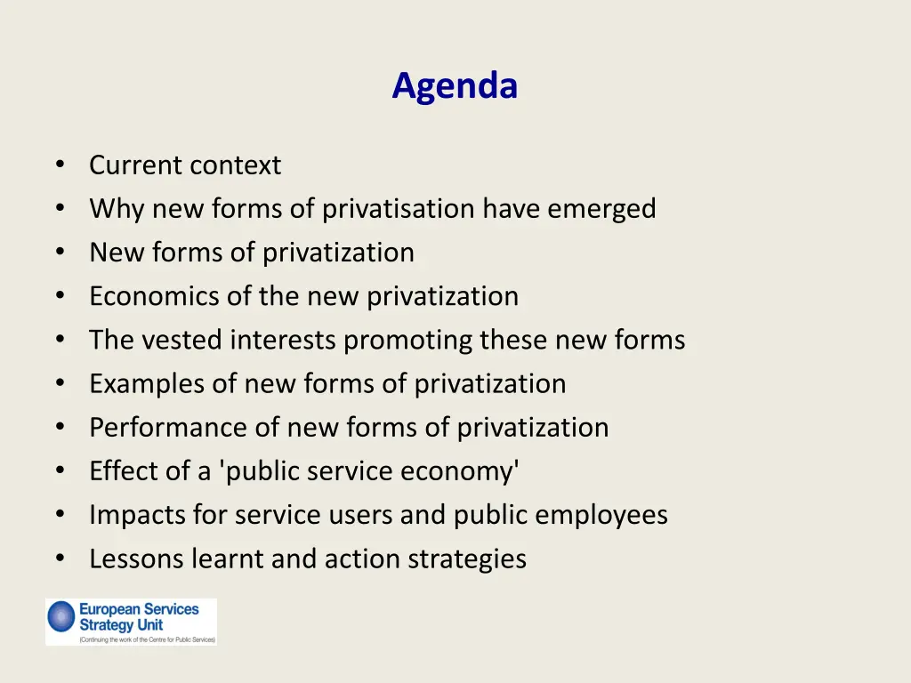 agenda