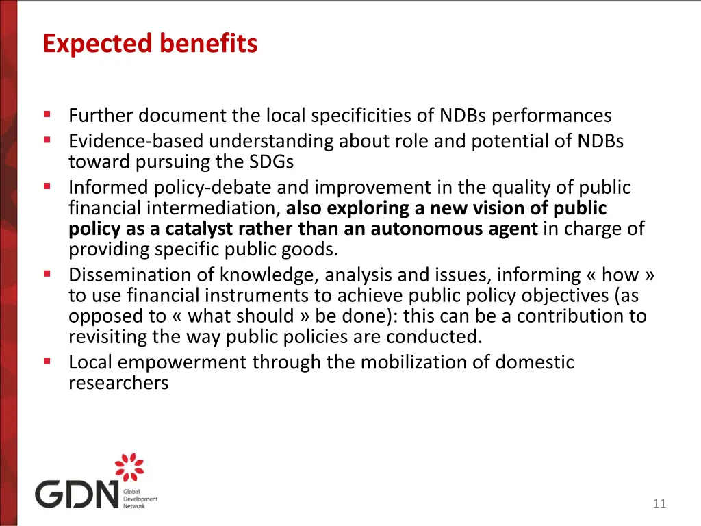 expected benefits