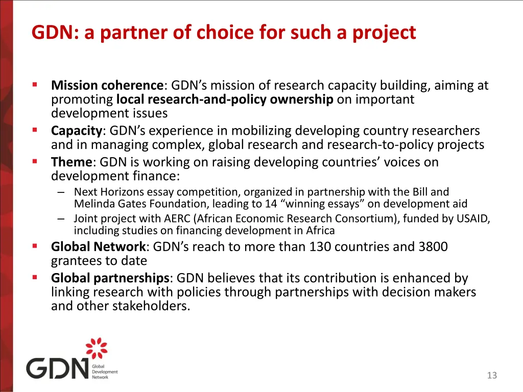 gdn a partner of choice for such a project