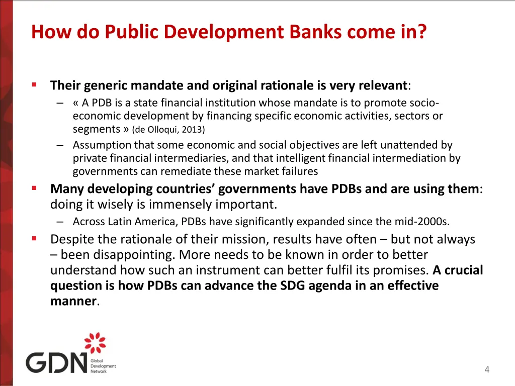how do public development banks come in