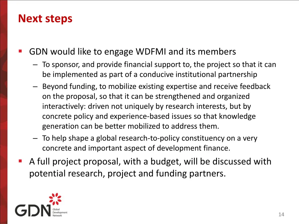 next steps