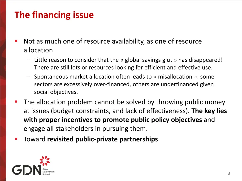 the financing issue