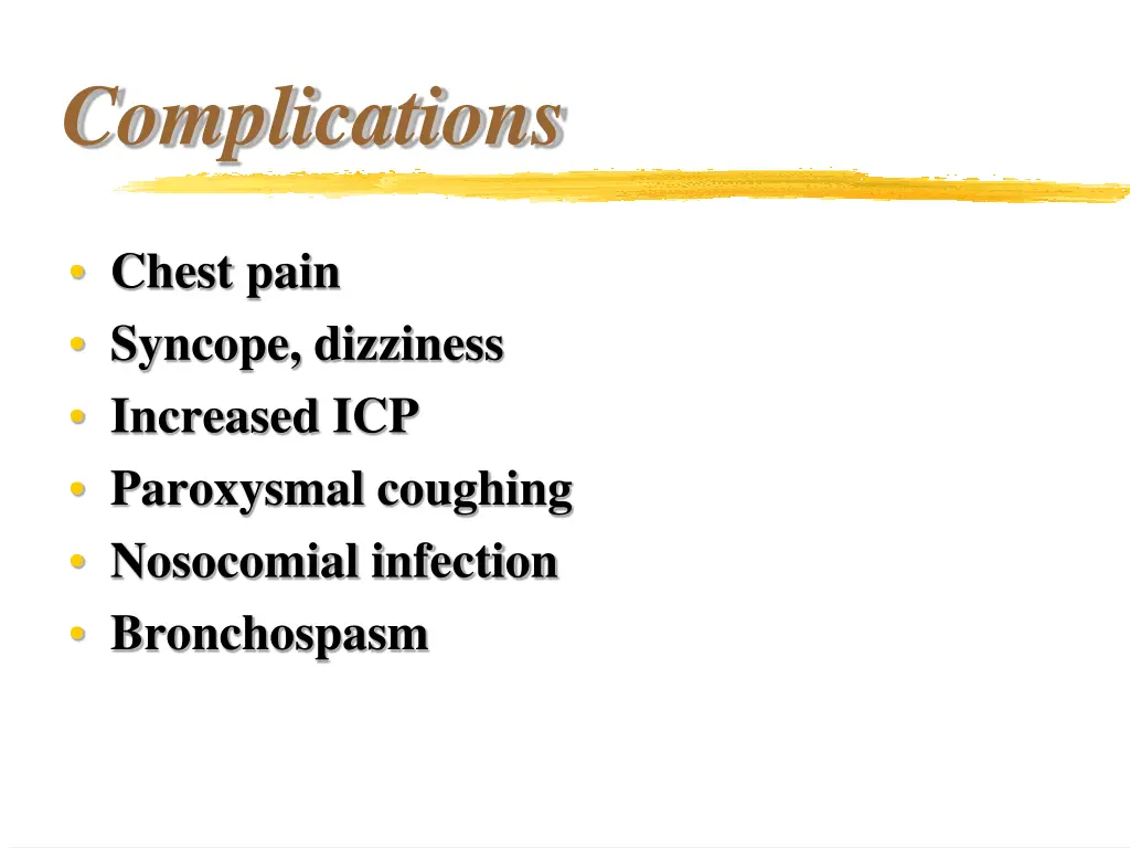 complications
