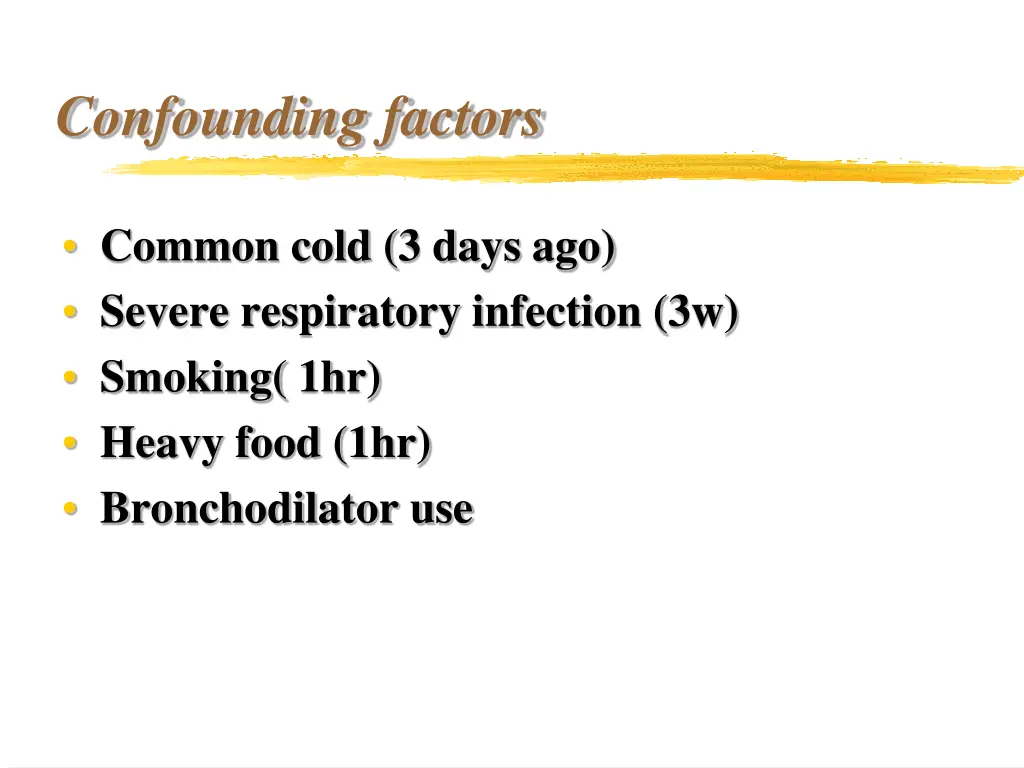 confounding factors