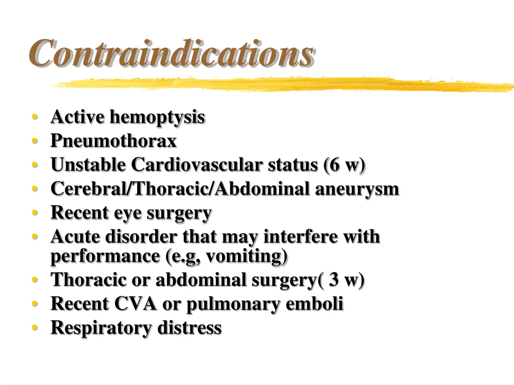 contraindications