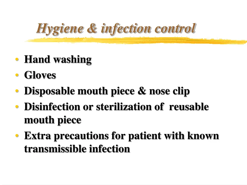 hygiene infection control