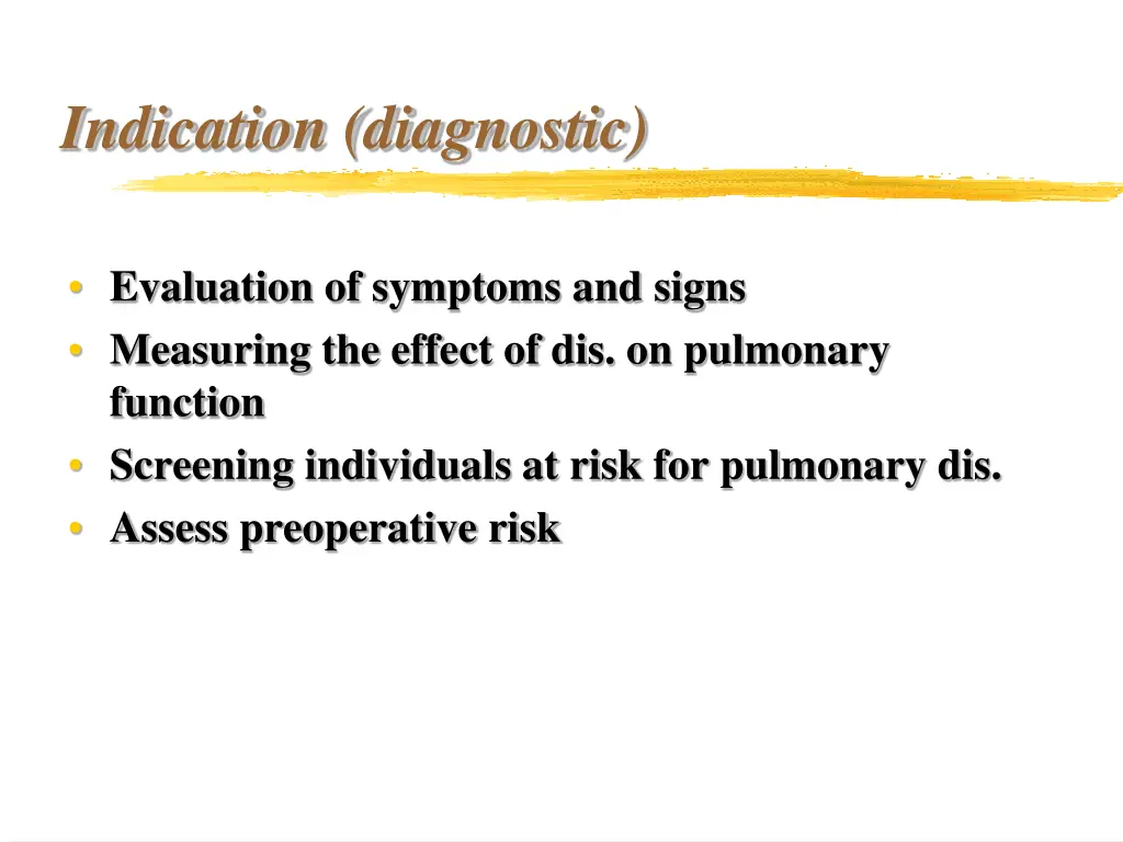 indication diagnostic