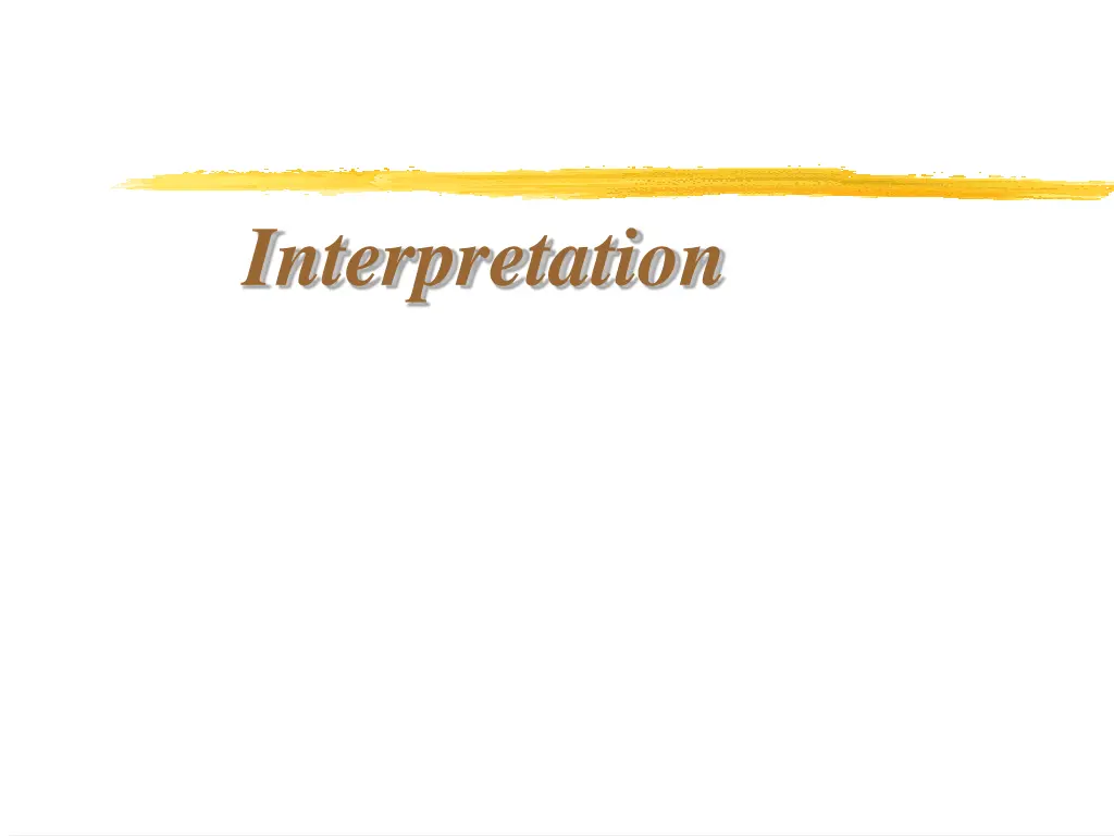 interpretation