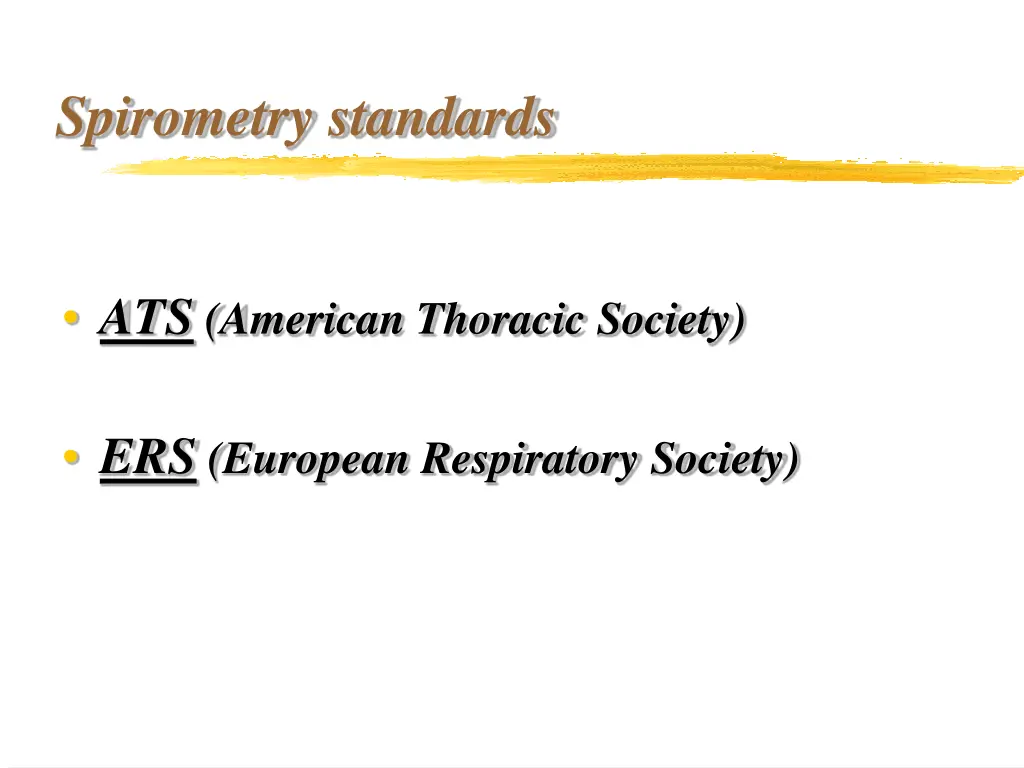 spirometry standards