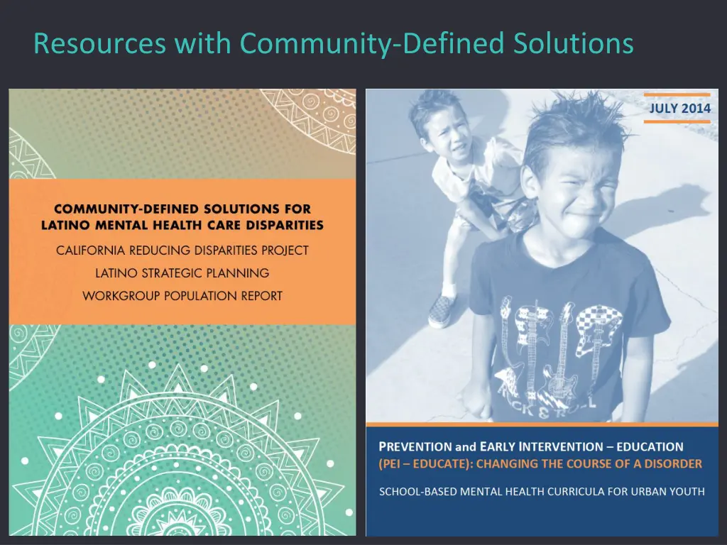 resources with community defined solutions