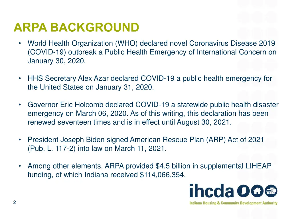 arpa background