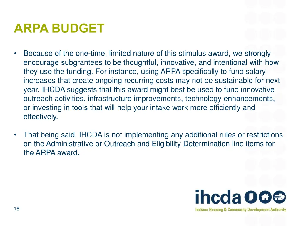 arpa budget 1