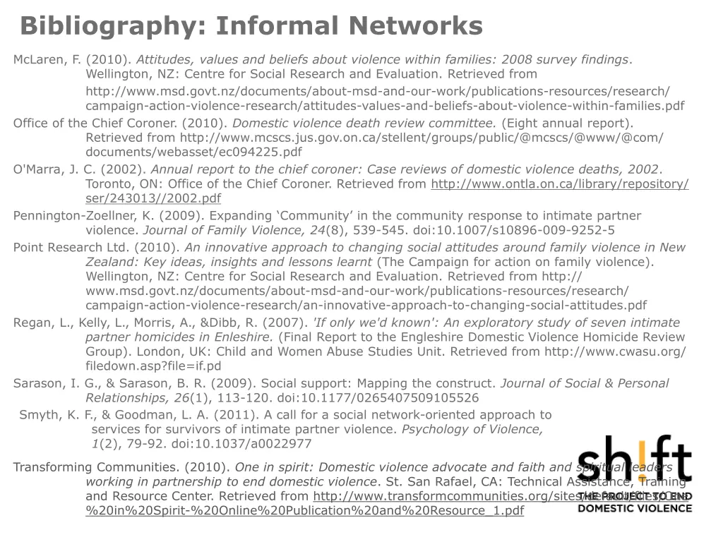 bibliography informal networks 2