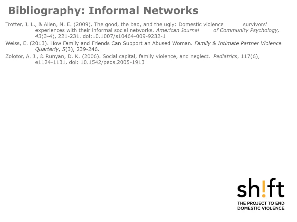bibliography informal networks 3